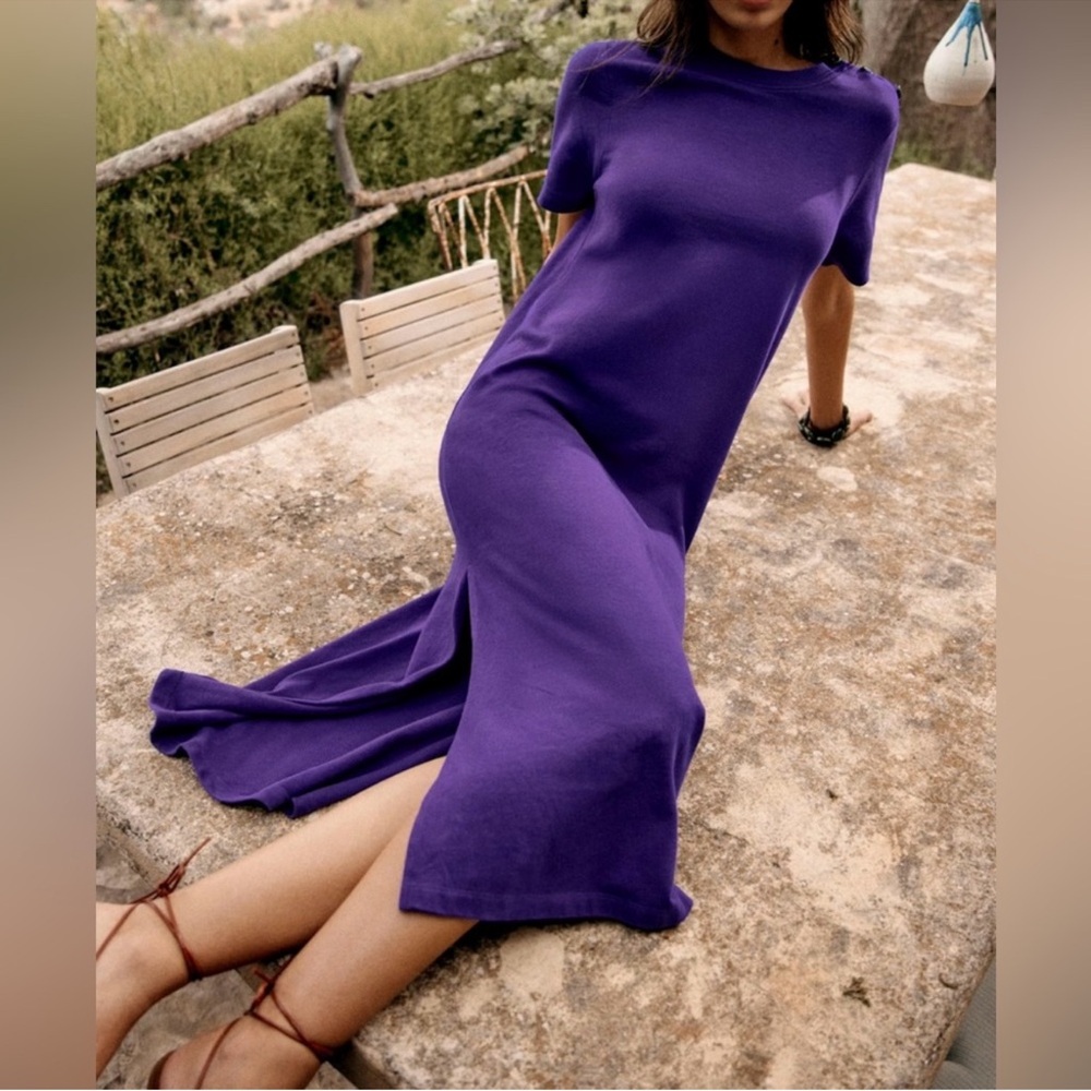 NWOT Sezane - Emy dress in Ultraviolet purple, size Medium